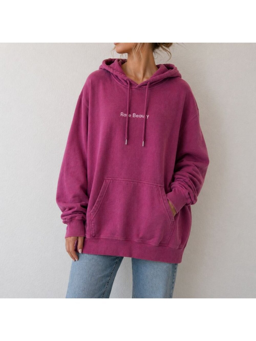 Rare Beauty Hoodie XL Pink Selena Gomez Pullover Kangaroo Embroidered 2021